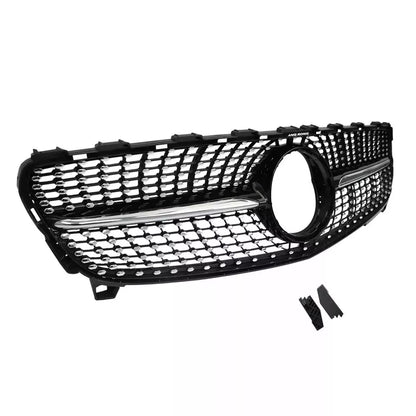 ✨Griglia anteriore Mercedes Classe A W176 in stile AMG DIAMOND nera lucida16-18✨