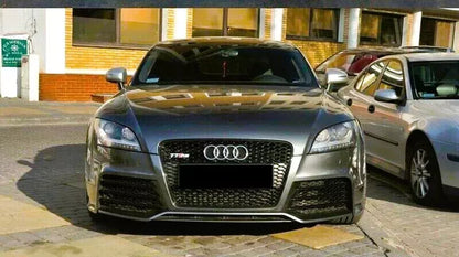 ✨Griglia anterior Audi TTRS Style TT TTS Griglia a nido d'ape nera lucida 06-14✨