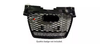 ✨Griglia anterior Audi TTRS Style TT TTS Griglia a nido d'ape nera lucida 06-14✨