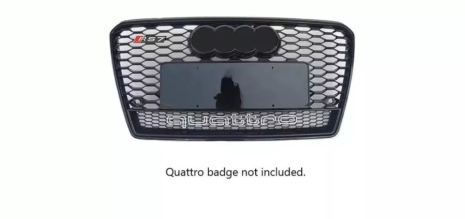 ✨Griglia anteriore Audi RS7 Style A7 S7, griglia a nido d'ape nera lucida 13-15✨