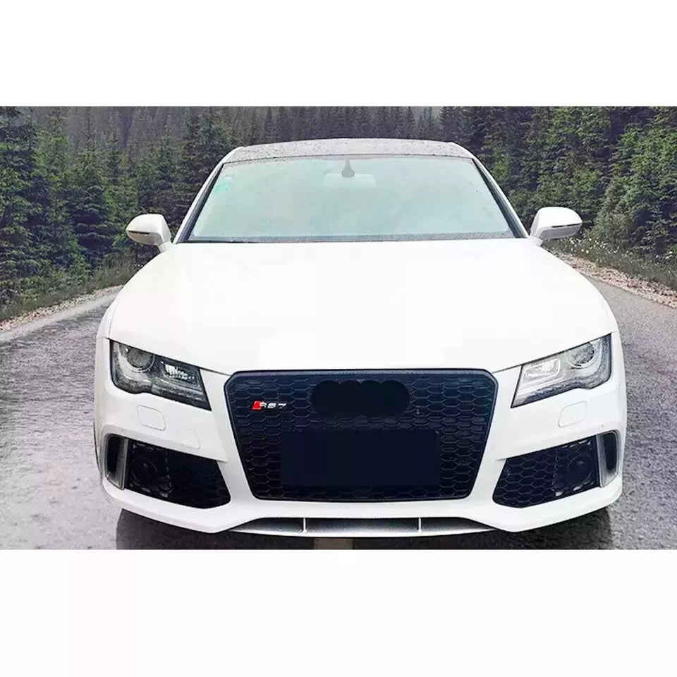 ✨Griglia anteriore Audi RS7 Style A7 S7, griglia a nido d'ape nera lucida 13-15✨
