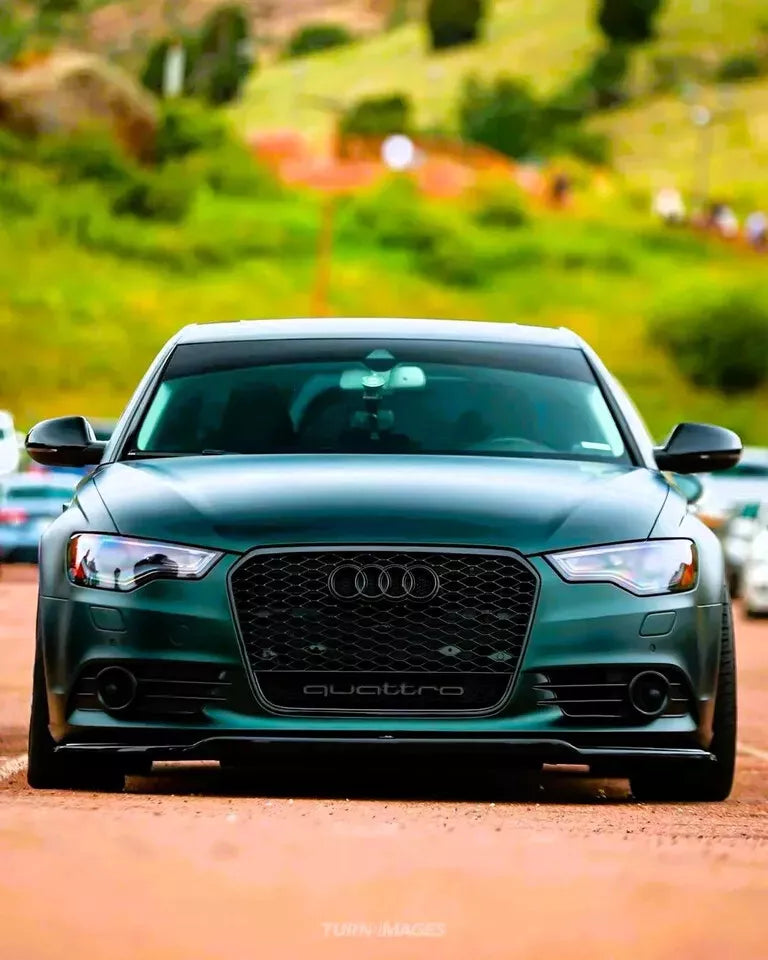 ✨Griglia anterior Audi RS6 Style A6 S6 C7 Grigli a nido d'ape nera lucida 13-15✨