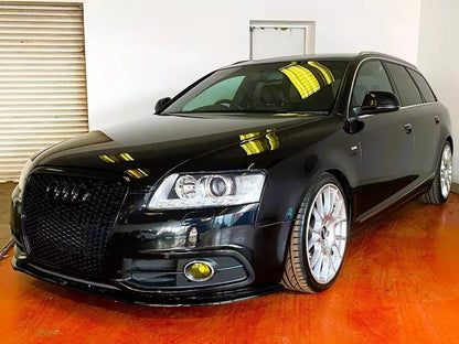 ✨Griglia Audi RS6 Style A6 S6 C6, griglia a nido d'ape nera lucida 05-12✨