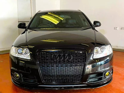 ✨Griglia Audi RS6 Style A6 S6 C6, griglia a nido d'ape nera lucida 05-12✨