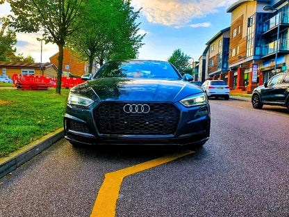 ✨Griglia anteriore Audi RS5 Style A5 S5 B9,griglia a nido d'ape nera lucida 17+✨