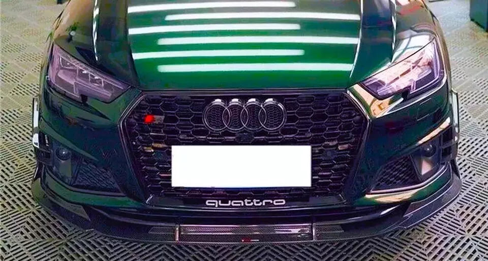 ✨Griglia Audi RS4 Style A4 S4 B9, griglia a nido d'ape nera lucida 17-19✨
