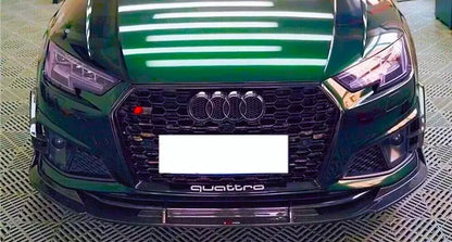 ✨Griglia Audi RS4 Style A4 S4 B9, griglia a nido d'ape nera lucida 17-19✨