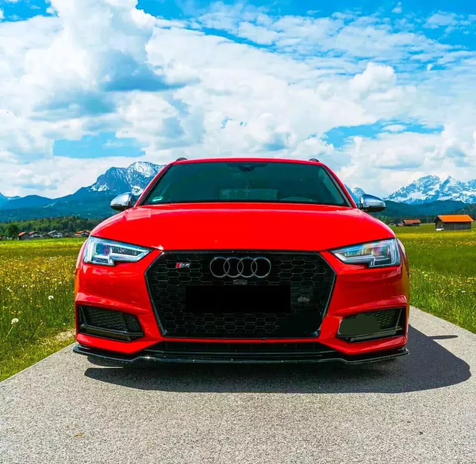 ✨Griglia Audi RS4 Style A4 S4 B9, griglia a nido d'ape nera lucida 17-19✨