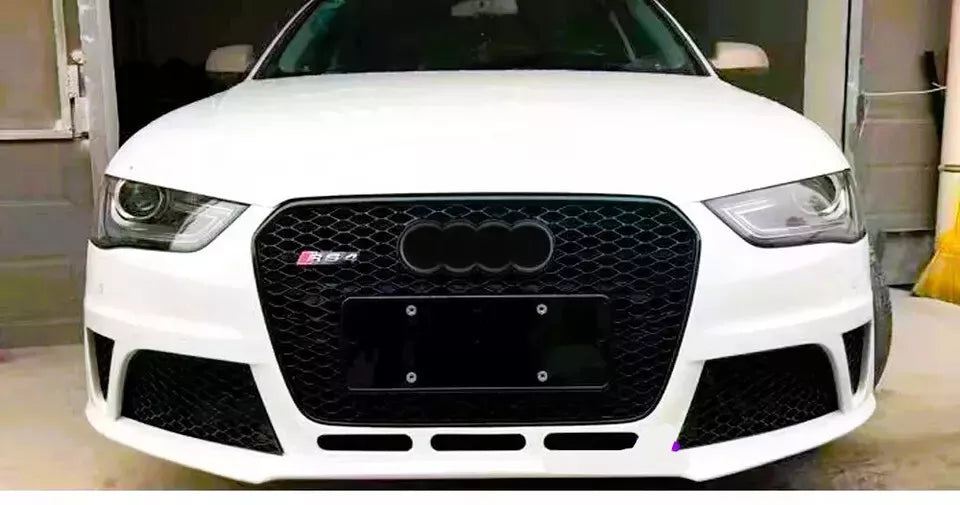 ✨Griglia anteriore Audi RS4 Style A4 S4 B8.5, griglia a nido d'ape nera lucida✨