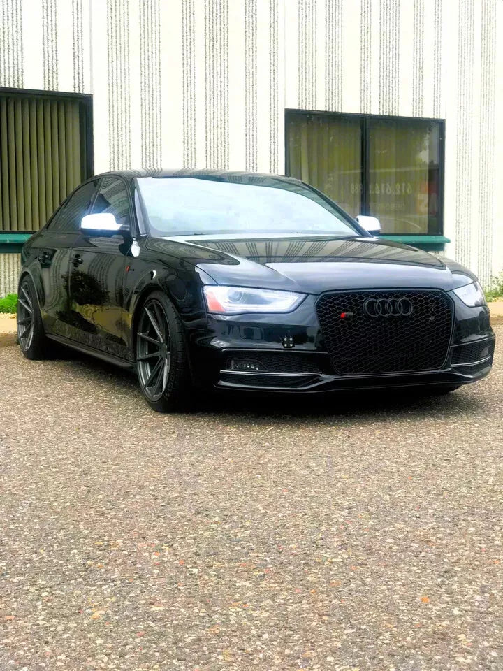 ✨Griglia anteriore Audi RS4 Style A4 S4 B8.5, griglia a nido d'ape nera lucida✨