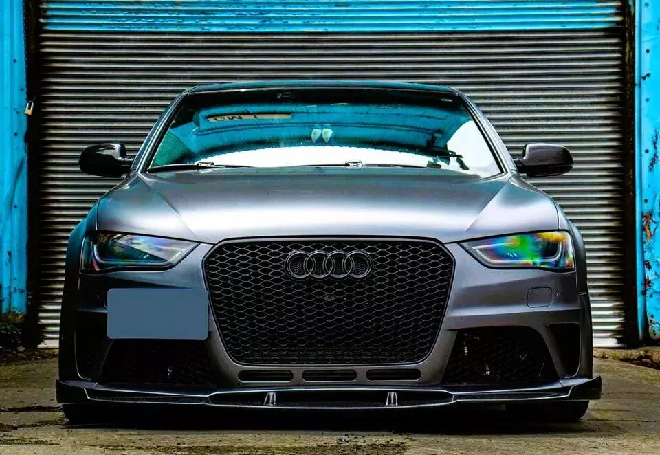 ✨Griglia anteriore Audi RS4 Style A4 S4 B8.5, griglia a nido d'ape nera lucida✨