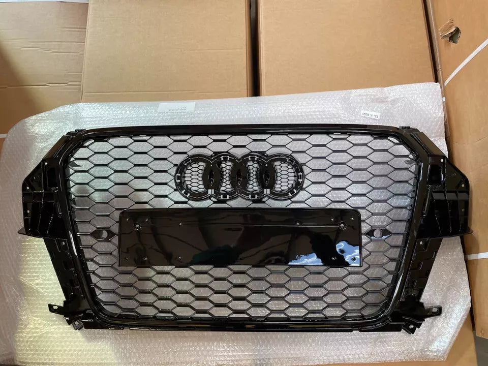 ✨Griglia anteriore Audi RSQ3 Style Q3SQ3 Griglia a nido d'ape nera lucida 13-16✨
