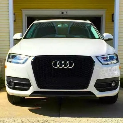 ✨Griglia anteriore Audi RSQ3 Style Q3SQ3 Griglia a nido d'ape nera lucida 13-16✨
