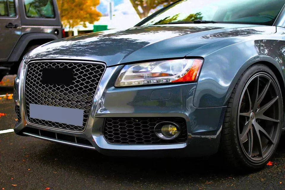 ✨Griglia anteriore Audi RS5 Style A5 S5 B8, griglia a nido nera lucida 08-12✨