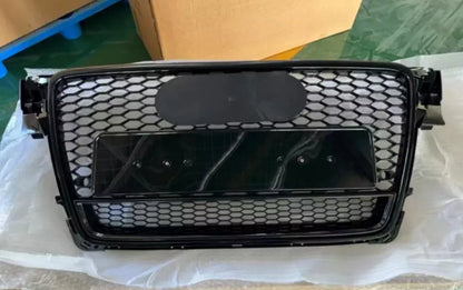✨Griglia anteriore Audi RS4 Style A4 S4 B8, griglia a nido nera lucida 08-12✨