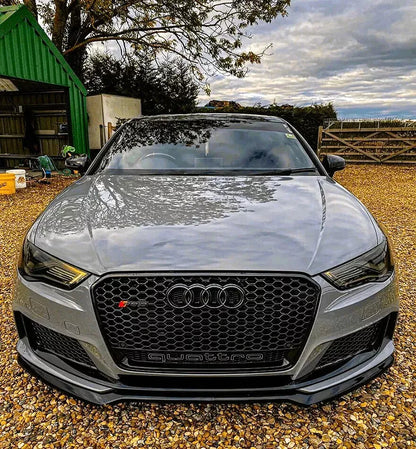 ✨Griglia anteriore Audi RS3 Style A3 S3 8V Griglia a nido nera lucida 13-16✨