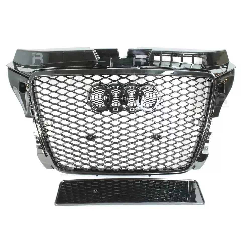 ✨Griglia anteriore Audi RS3 Style A3 S3 8P, griglia a nido nera lucida, 09-13✨