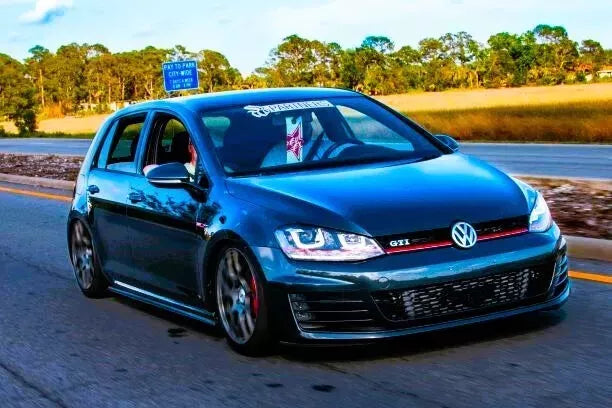 ✨Griglia in stile VW Golf MK7 GTI, griglia a nido d'ape nera opaca, 2013-16✨