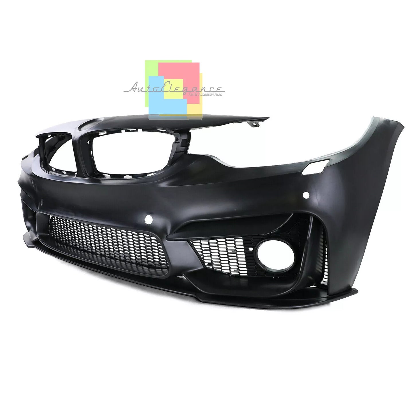 0318🔥PARAURTI ANTERIORE LOOK M4 CON SPLITTER ABS PER BMW SERIE 4 F32 F33🔥