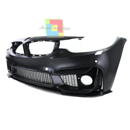 0318🔥PARAURTI ANTERIORE LOOK M4 CON SPLITTER ABS PER BMW SERIE 4 F32 F33🔥