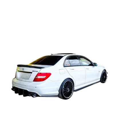 💕 Spoiler Ducktail High Kick Nero Lucido Mercedes Classe C W204 2007–2014 💕