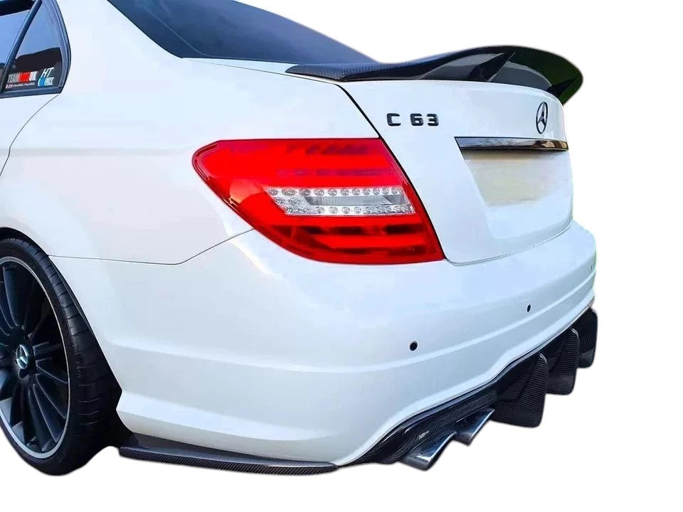 💕 Spoiler Ducktail High Kick Nero Lucido Mercedes Classe C W204 2007–2014 💕