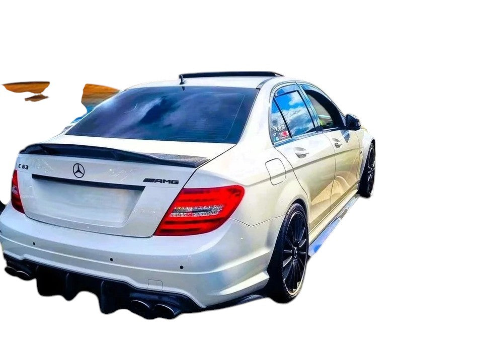 💕 Spoiler Ducktail High Kick Nero Lucido Mercedes Classe C W204 2007–2014 💕