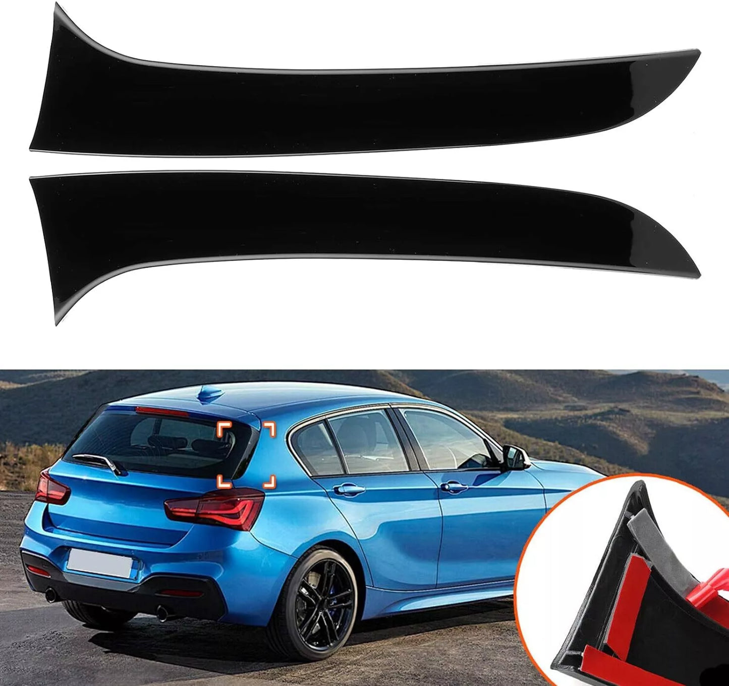 ✨BMW SERIE 1 F20 F21 LUNOTTO POSTERIORE ALA LATERALE SPOILER PER SPORT LOOK✨