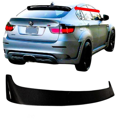 💕 Spoiler Tetto Posteriore Nero Lucido BMW X6 E71 X6M 2008–2015 Roof Wing 💕