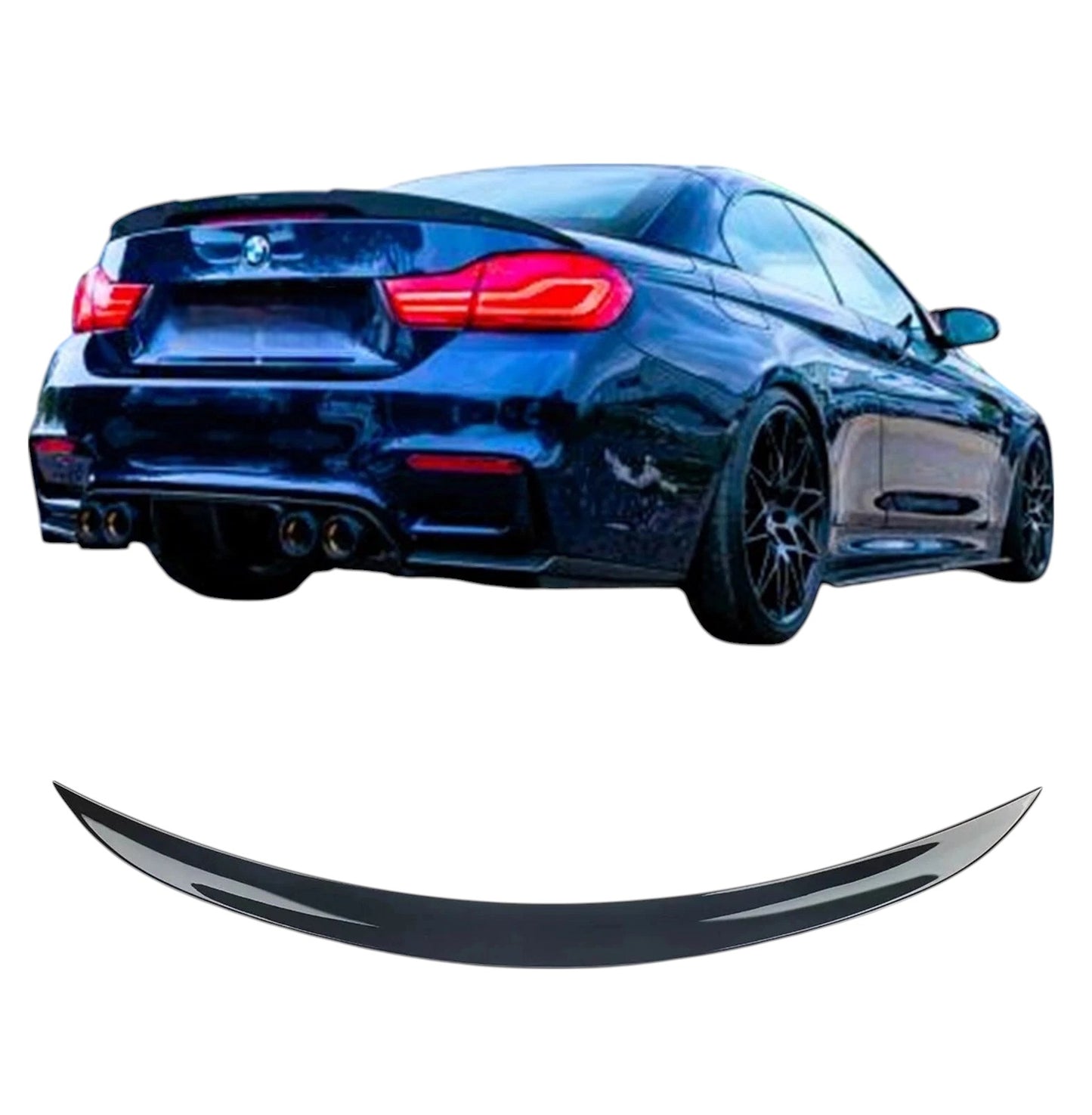 💕 Spoiler Posteriore P Style Nero Lucido BMW Serie 4 F33 Cabrio 2014–2020 💕
