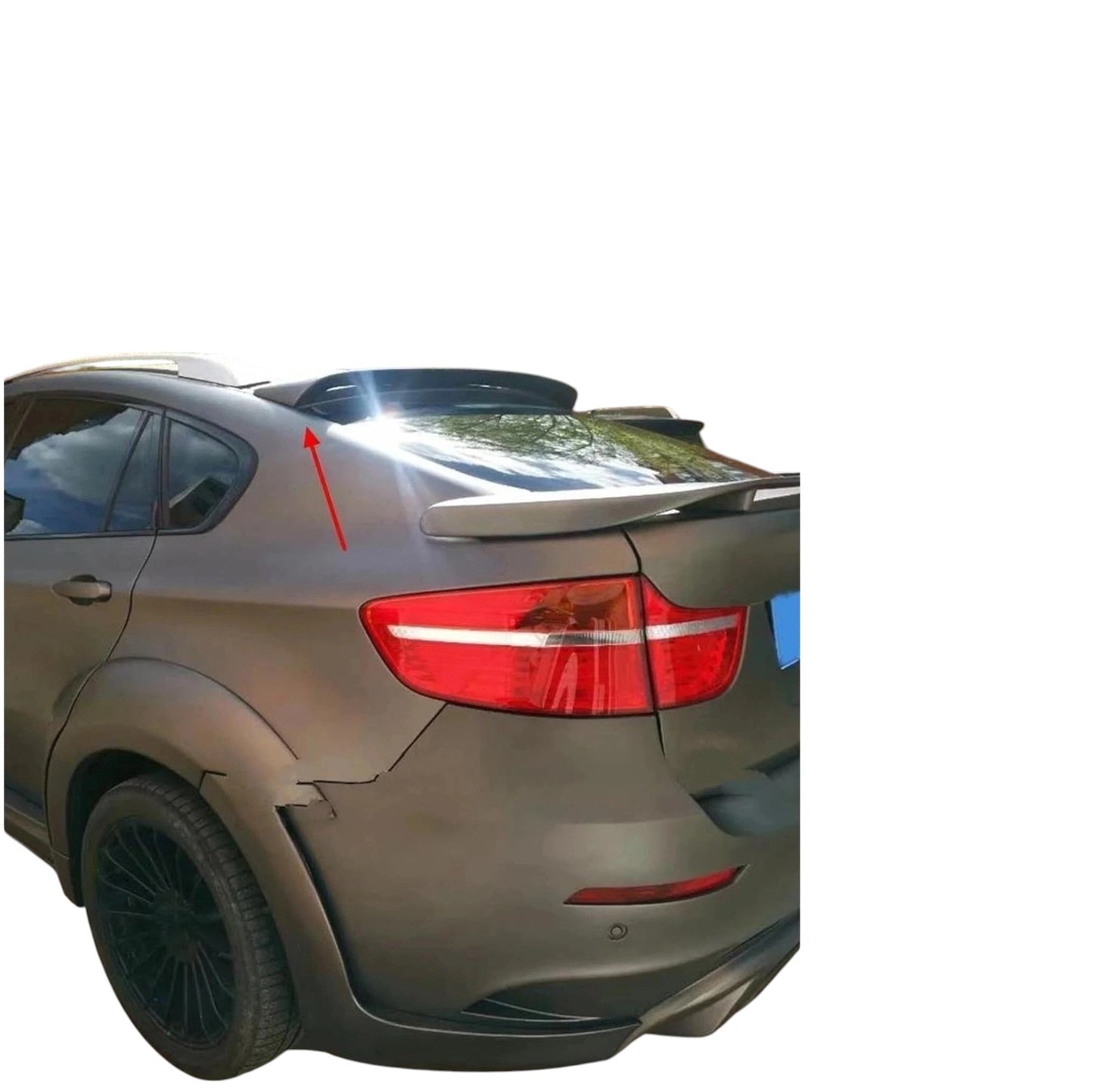 💕Spoiler Tetto Nero Lucido per BMW X6 E71 X6M 2008–2015 | Estensione Sportiva💕