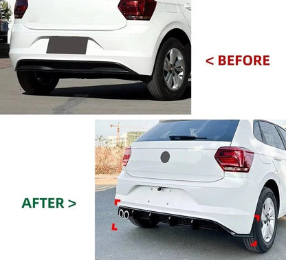 💕 Estrattore Posteriore Nero Lucido GTI Style per VW Polo MK6 2017–2021 💕