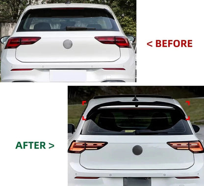 💕 Spoiler Tetto Nero Lucido Add-On per VW Golf MK8 R GTI GTD CS Clubsport 💕