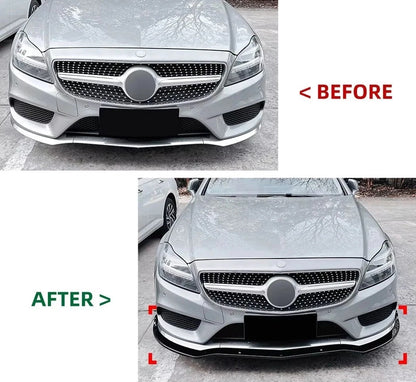 💕 Splitter Anteriore Nero Lucido per Mercedes CLS W218 AMG Line 2014–2017 💕