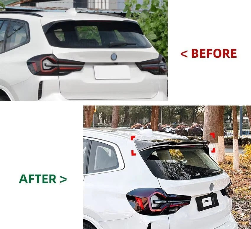 💕 Spoiler Tetto Nero Lucido X3M Style per BMW X3 G01 2017+ | Body Kit 💕