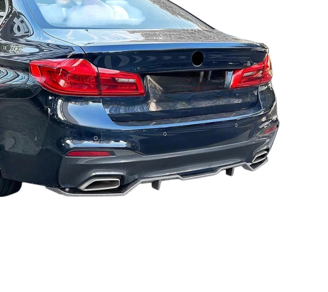 💕 Diffusore Posteriore Nero Lucido Quad per BMW Serie 5 G30 M Sport 💕