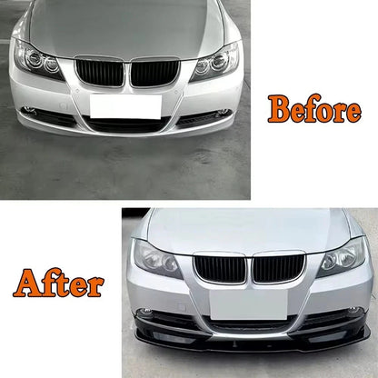 💕 Splitter Anteriore Nero Lucido per BMW Serie 3 E90/E91 PRE-LCI NON M Sport 💕