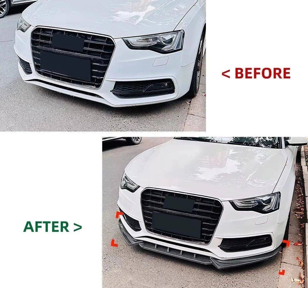 💕 Splitter Anteriore Nero Lucido per Audi A5 S5 B8.5 S Line 2011–2016 💕