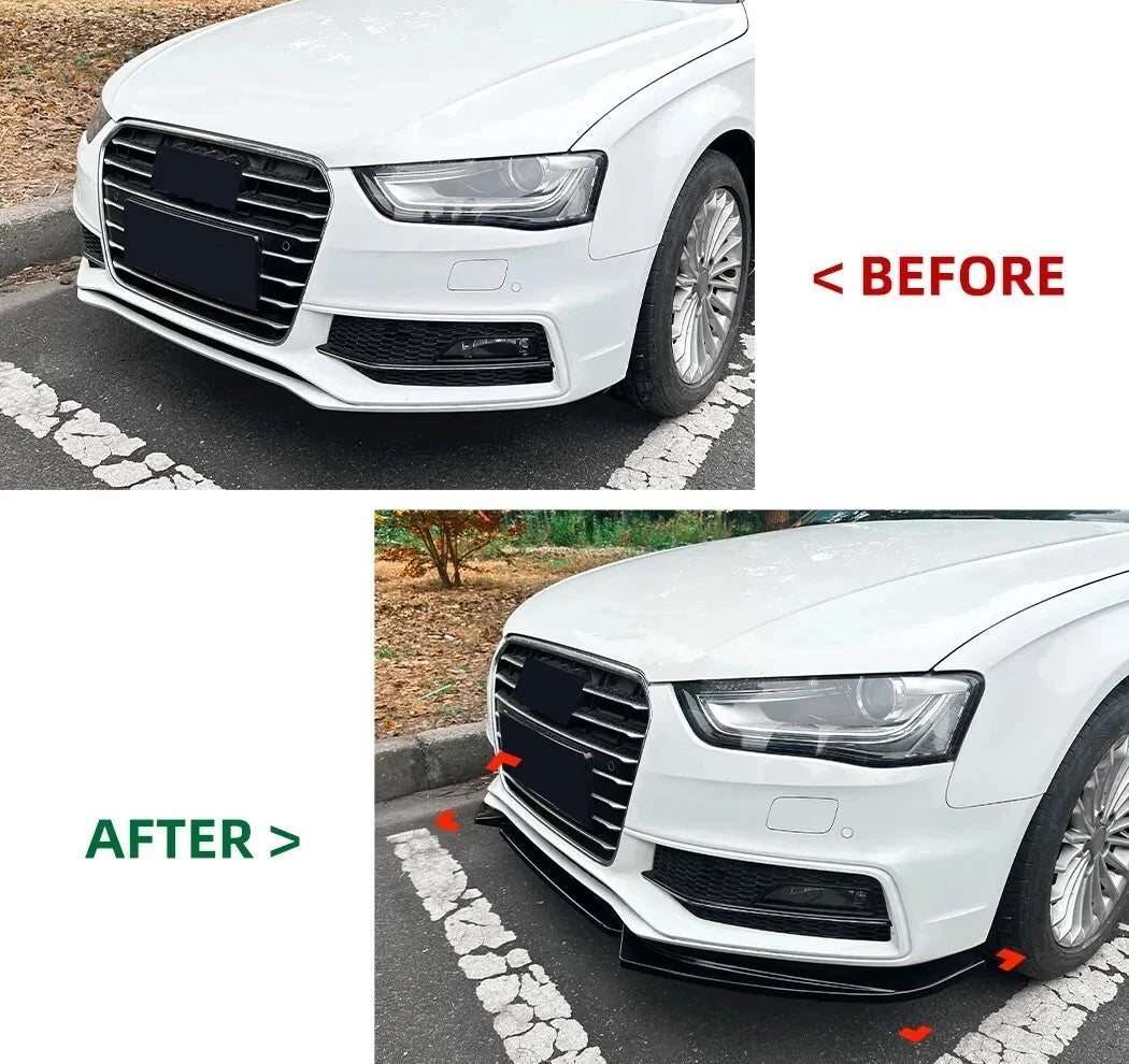 💕 Splitter Anteriore Nero Lucido per Audi A4 S4 B8.5 S Line 2013–2016 💕