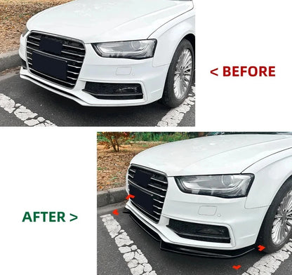 💕 Splitter Anteriore Nero Lucido per Audi A4 S4 B8.5 S Line 2013–2016 💕