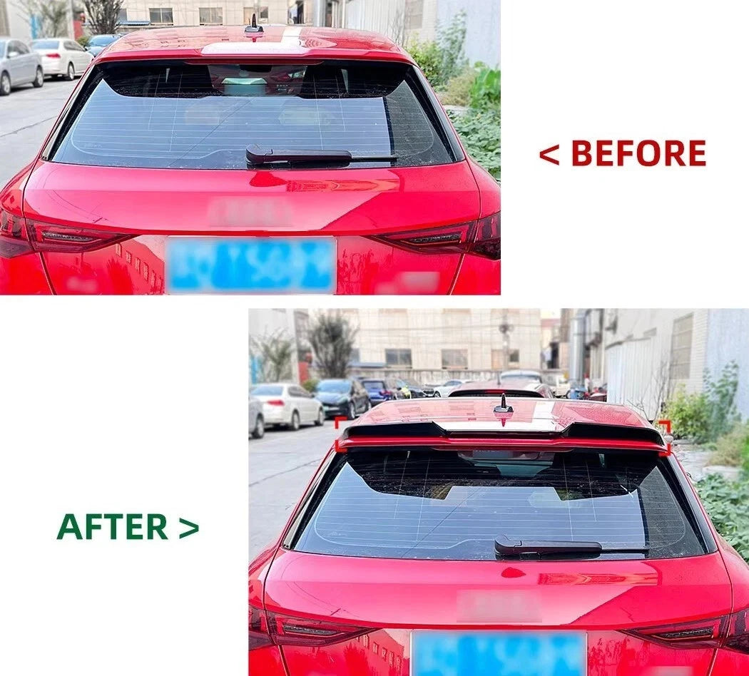 💕 Spoiler Tetto Nero Lucido per Audi A3 S3 RS3 8Y Sportback 2020+ | Body Kit 💕
