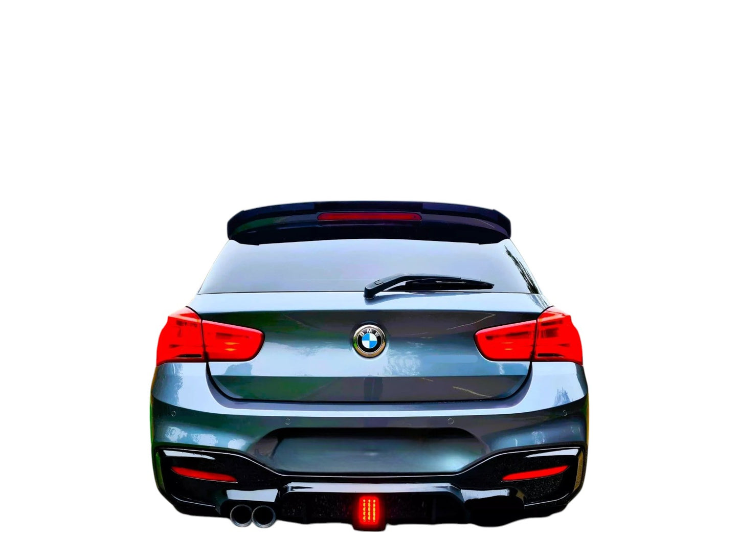 💕 Diffusore Posteriore Nero Lucido con LED per BMW Serie 1 F20 F21 LCI 💕