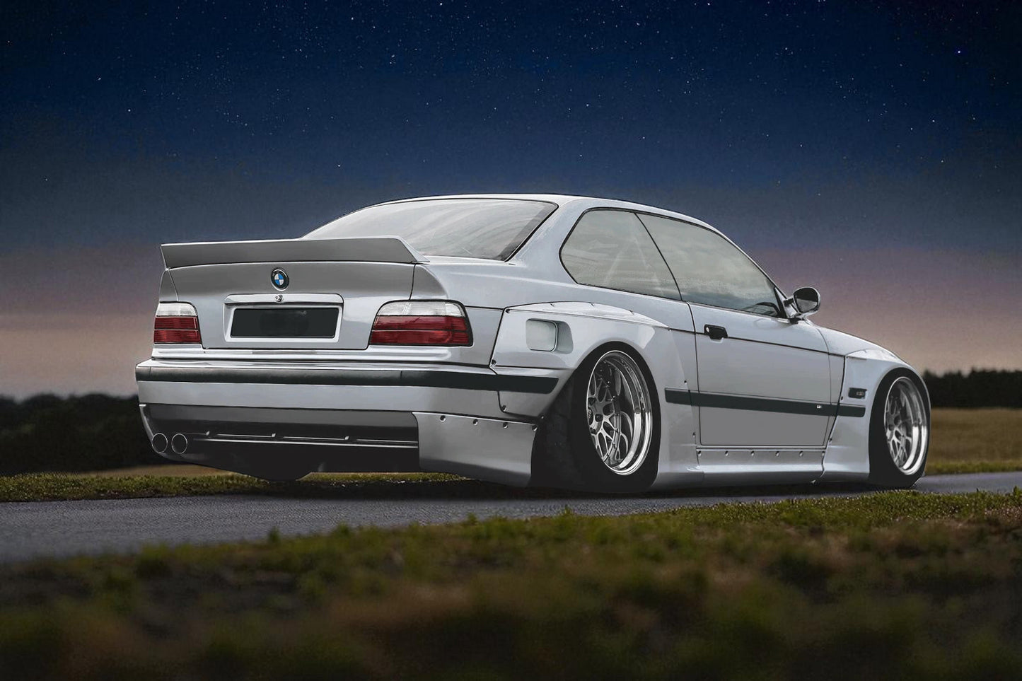 💫Wide Body Kit in Vetroresina per BMW E36 Coupé Allargamento + Spoiler Racing💫
