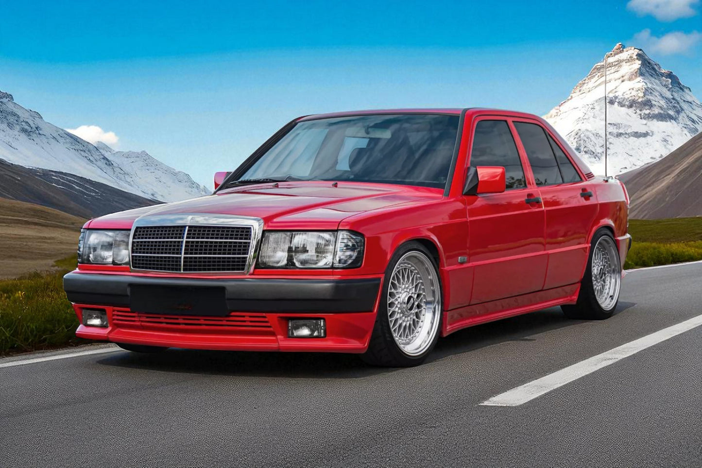 💫 Body Kit Stile AMG per Mercedes 190 (W201) – Paraurti, Minigonne Laterali💫