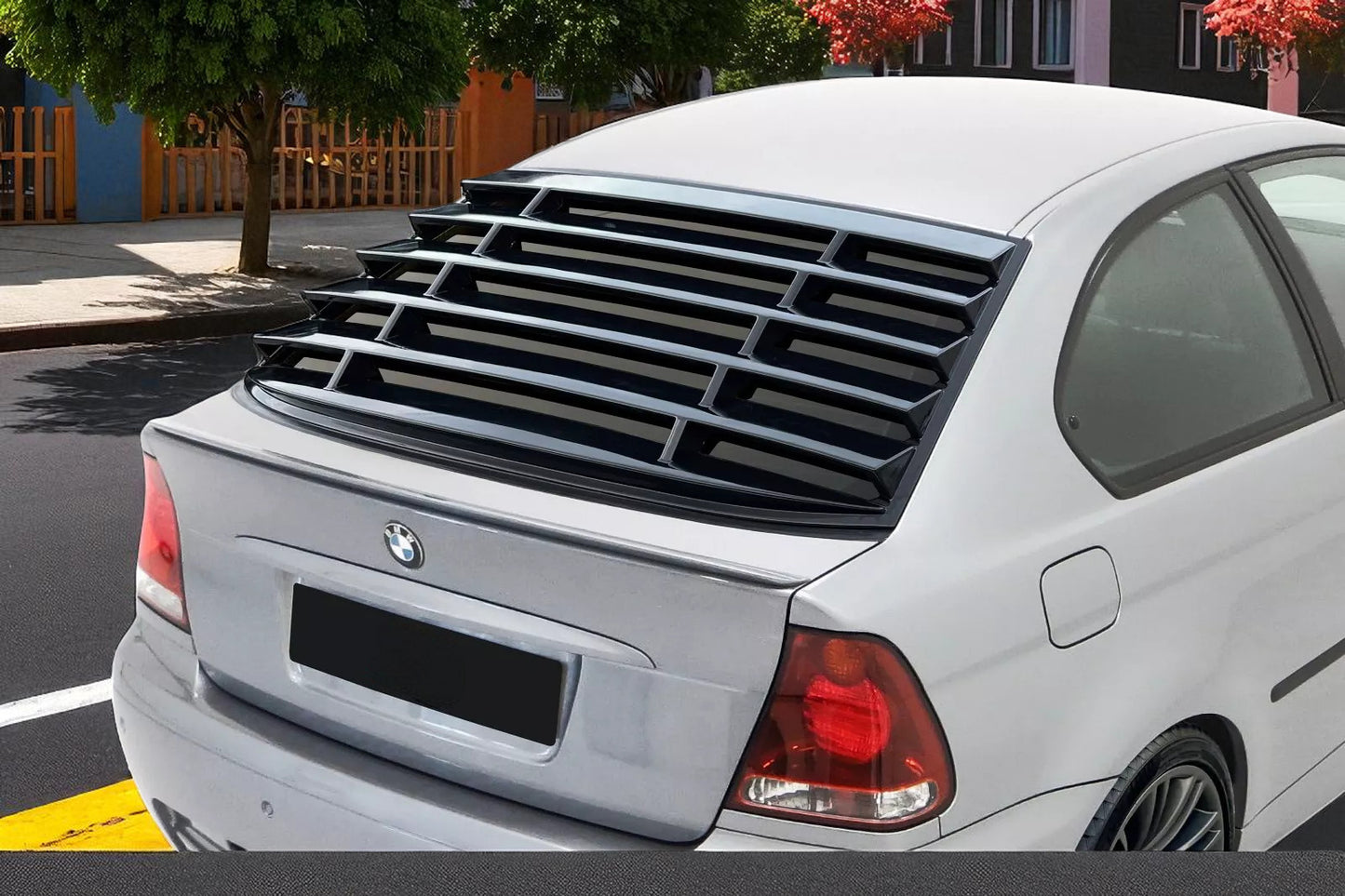 💫 Louver  Lunotto in ABS Nero per BMW Serie 3 E46 Compact (2001–2005💫
