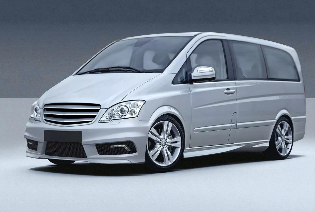 💫 Griglia Anteriore Sportiva in ABS Nero per Mercedes Vito W639 Facelift 💫