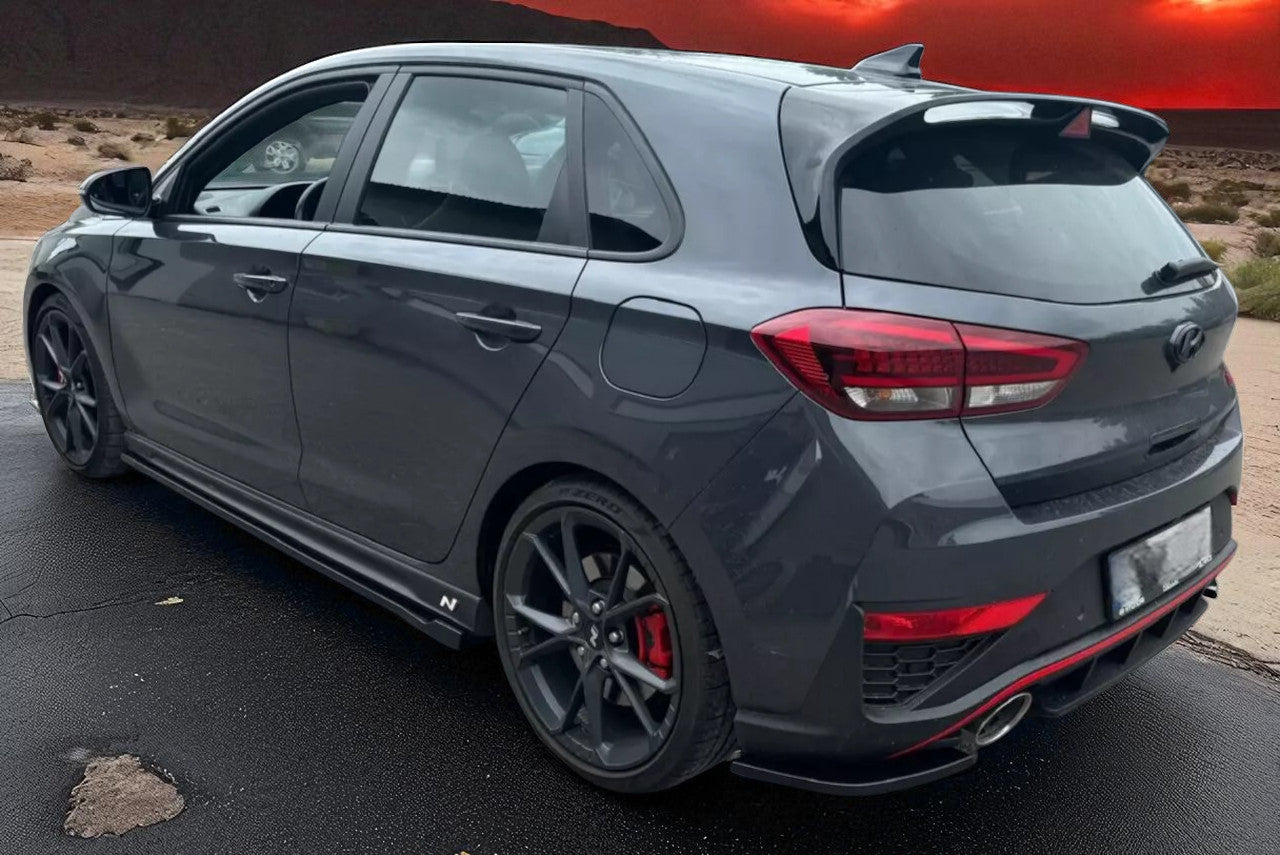 💫Flaps Posteriori in ABS Nero Lucido per Hyundai i30N - Paraurti Posteriore💫