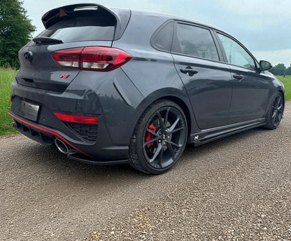 💫Flaps Posteriori in ABS Nero Lucido per Hyundai i30N - Paraurti Posteriore💫