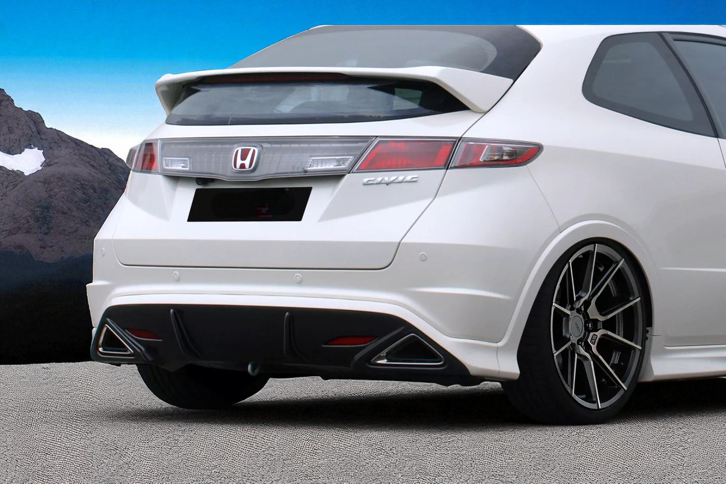 💫Labbro Posteriore / Spoiler per Honda Civic FN2 FN FK (2006–2011) –Estension💫