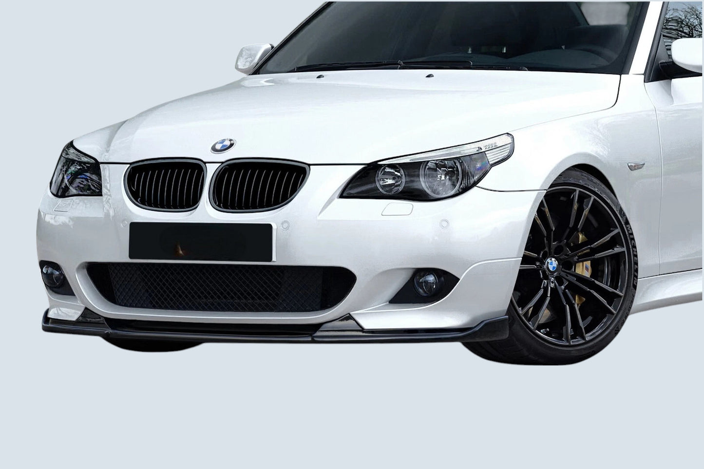 💫 Labbro Anteriore / Spoiler Anteriore in ABS Nero per BMW Serie 5 E60 E61 💫